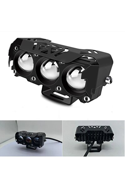 Choice قطعة واحدة من مصابيح LED للدراجات النارية باللونين الأبيض والأسود، مصابيح ضباب عالية/منخفضة الشعاع، مناسبة للسيارات والشاحنات والسيارات الرياضية متعددة الاستخدامات والمركبات الترفيهية