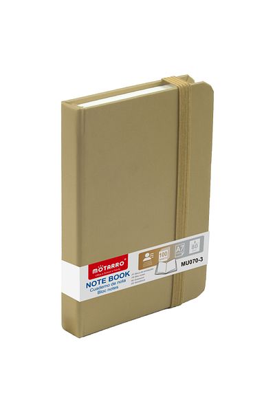 Choice دفتر ملاحظات A7 Mu070-3gold Motarro قطعة واحدة A7 باللون الذهبي والفضي، دفتر ملاحظات صغير للمذكرات اليدوية للطلاب