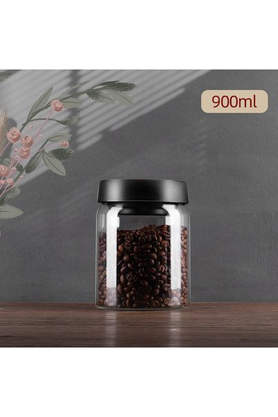 Choice 900ml Paracity Vacuum Sealed Tank Coffee Bean Glass Sealed Jar Household Moisture-proof Air Extracti