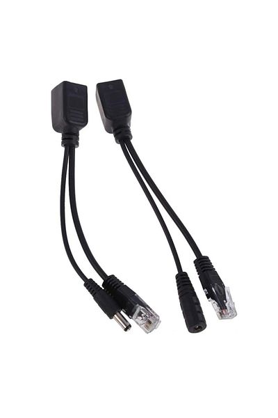 Choice 1 Pair Black Hot Poe Cable Passive Power Over Ethernet Adapter Cable Poe Splitter Injector Power Sup
