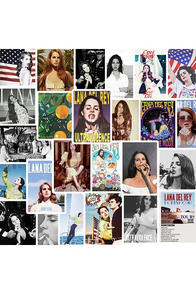Choice 25pcs 25pcs Singer Lana Del Rey Stickers Born To Die Honeymoon Paradise Diy Laptop Luggage Car Skate