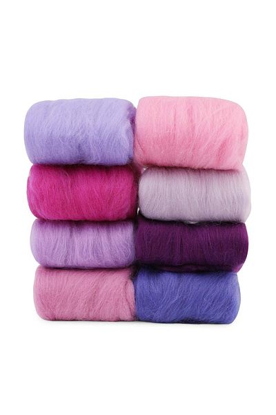 Choice Frozen Grapes 80g Wool Needle Felt Wool Kit Of 8 Colours Wool Roving Felting Wool Dry Felting Needle