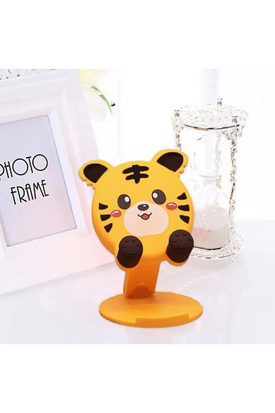 Choice 1pc Yellow 1pc New Cartoon Cute Phone Stand Folding Small Portable Multi Functional Adjustable Unive