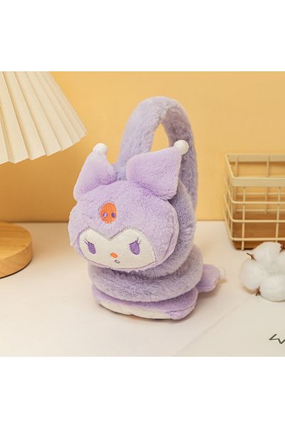 Choice C Sanrio Kuromi Soft Plush Warmer Earmuff Cinnamoroll Melody Cute Earflap Winter Outdoor Cold Prot.
