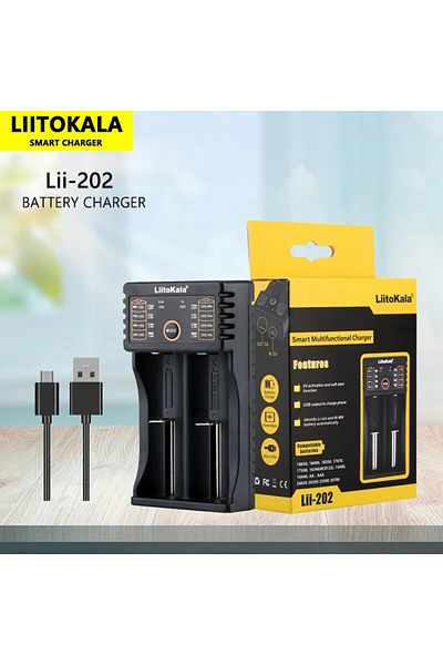 liitokala Lii-202 402 18650 1.2V 3.7V 3.2V AA/AAA 26650 10440 16340 21700 20700 14500 18490 NiMH ...