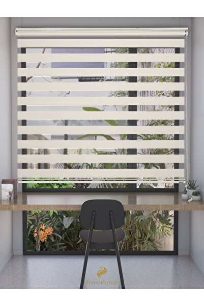 Demor Home Krem Bambu Zebra Yüksek Kalite Metal Kasa