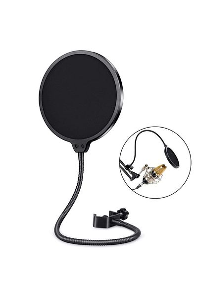 Choice Circle Pop Filter Double Layer Studio Microphone Pop Filter Flexible Wind Screen Sound Filter Mask M