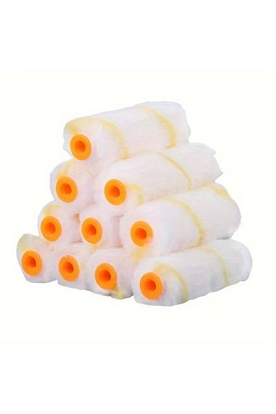 Choice 10pcs 10pc Paint Roller Brush Dense Bristles Latex Paint Roller For Painting Walls, Cabinets, Doors,