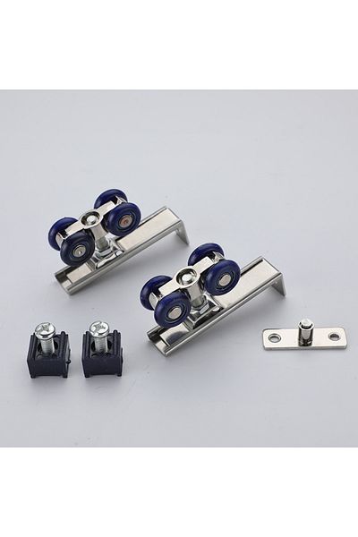 Choice Wheels 2pcs/set Sliding Door Roller Hardware Slide Doors Pulley 4 Wheels Home Room Wood Door Hanging