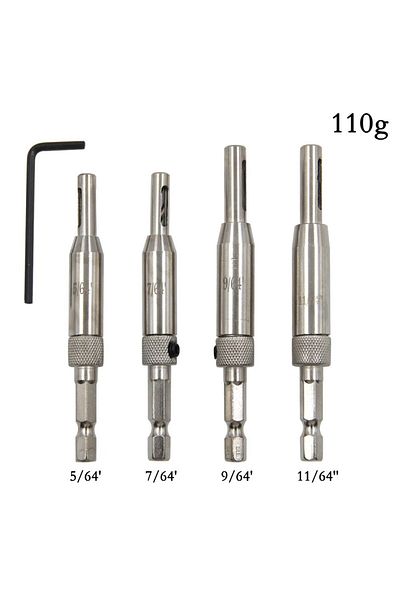 Choice 4pc Silver Door and Window Hinge Hole Opener for Woodwork Hexagonal Handle Position Irregular Dri...