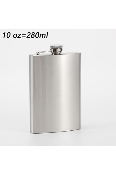 Choice Wsj-10 Oz 10oz Stainless Steel Hip Flask Wine Whisky Pot Bottle For Men Portable Drinker Alcohol Con