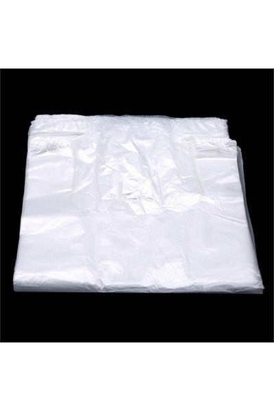 Choice 100Pcs Portable Plastic Bags Supermarket Transparent Bags With Handle Shopping Bag Food Packaging...