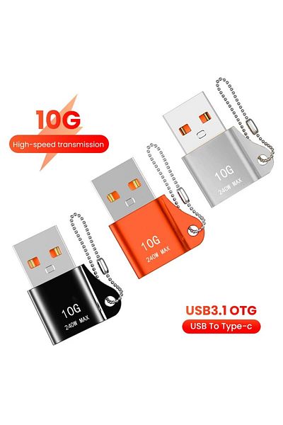 Choice 3 قطع من محول USB 3.1 ذكر إلى Type-c أنثى Otg موصل بيانات USB لهاتف Samsung S20 Xiaomi Hua