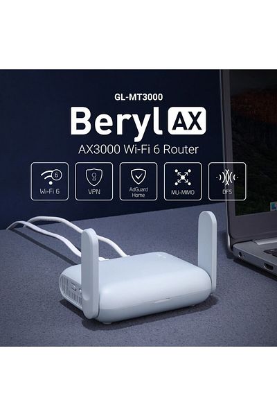 Choice Package 1 Gl-mt3000-eu Uk Us Gl.inet Beryl Ax Mt3000 Pocket-sized Wi-fi 6 Wireless Travel Gigabit Ro