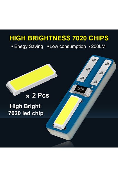 Choice 10 قطع من مصابيح LED T5 بيضاء من Canbus W3w 74 286 W1.2w مصابيح داخلية فائقة السطوع للسيارة مصباح لوحة القيادة