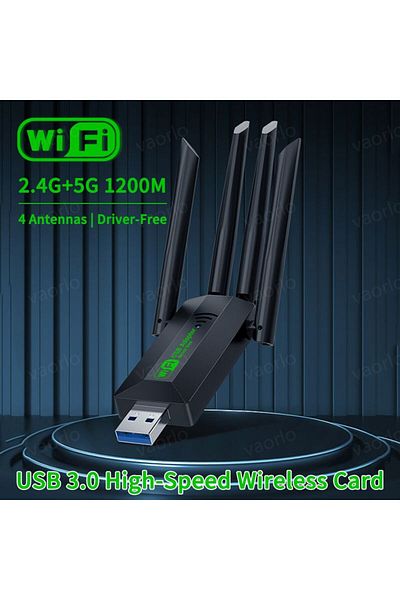 Choice 1200mbps Original 4 Antennas 1200mbps Wifi Usb 3.0 Adapter 2.4g/5ghz Dual Band Wifi Dongle Wireless