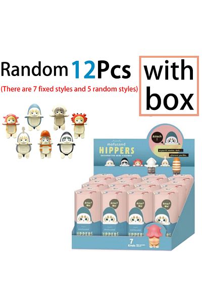 Choice Ramdon 12 Pcs Box New Sonny Angel & Mofusand Blind Box Hippers Mini Figure Shark Cat Action Figure T