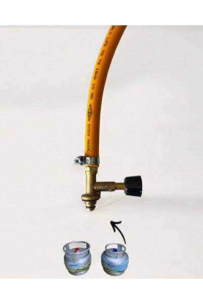 GÜVEN Küçük tüp musluğu katmer uçlu sac pürmüz yüksek basınç 2mt hortum kelepçe