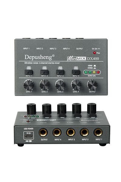 Choice Upgraded Depusheng Ultra Low Noise 4/6/8 Channel Line Mixer Mini Sound Mixer Power Supply DC5V Ea...