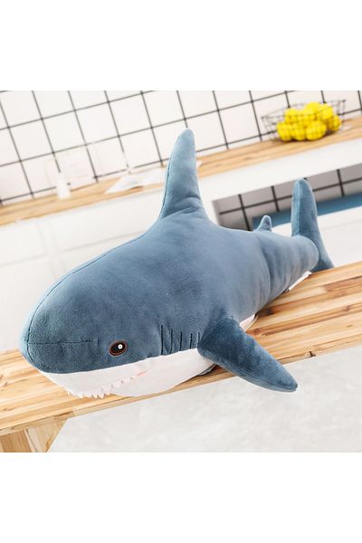 Choice 80cm Blue 45/60/80cm Cute Shark Plush Toy Soft Stuffed Speelgoed Animal Reading Pillow for Birthday