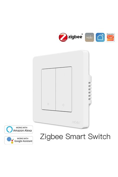 MOES 2 Gang Master Switch New Star Ring Tuya Smart Zigbee3.0 Push Button Switch/scene Switch Smart L
