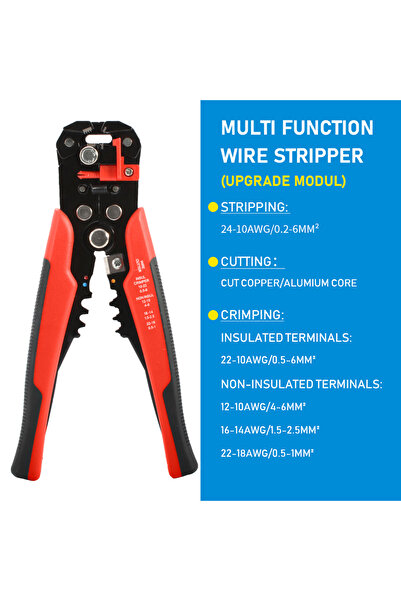 agiiman أداة كهربائية احترافية لتجريد الأسلاك وقاطع الأسلاك وأداة الضغط الأوت...