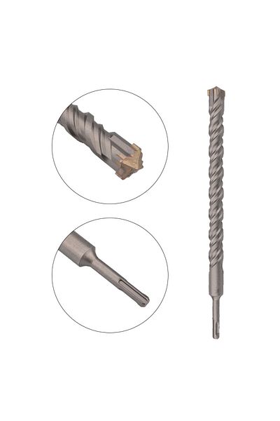 Choice Extended Cross Electric Hammer Drill 110-500mm SDS Plus Through Wall Reinforced Concrete Hard All...