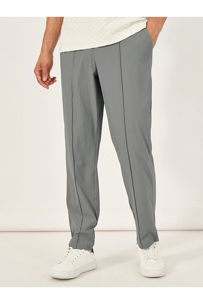 Styli Pintuck Detail Slim Fit Smart Trousers