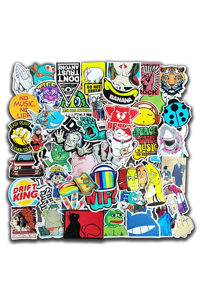 Choice 20pcs 50pcs Cool Classic Random Stickers Car Motorcycle Scooter Car Bike Luggage Phone Skateboard St