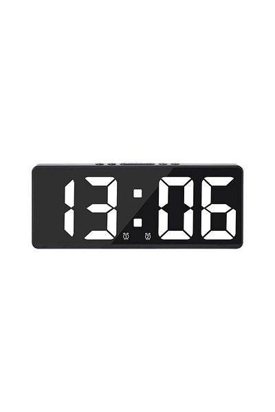 Choice White Creative Number Clock Color Nightlight Temperature Calendar Alarm Clock Led Large Number Elect