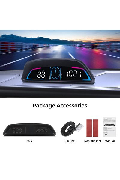 RYSJM B3 Obd Hud Ad G3 / B3 Head Up Display Obd2 Gps Smart Car Hud Digital Speedometer Security Alarm Rpm
