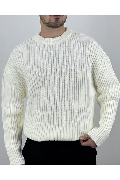 T&M Vertino Oversize Sweater, Sweater - Ecru Color