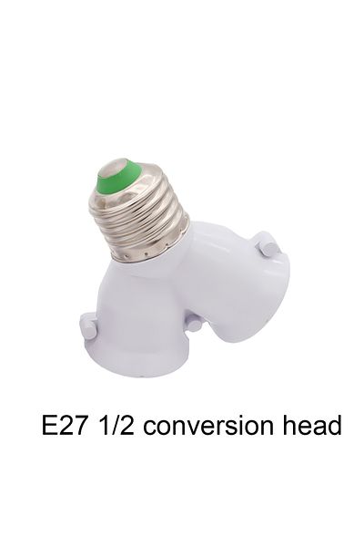 Choice E27 1/2 conversion head bulb socket creative 2-e27 lamp holder extender distributor converter plug
