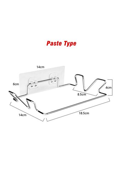 Choice Paste Type Stainless Steel Trash Bag Holder Garbage Storage Holder Kitchen Trash Rack Cabinets Door