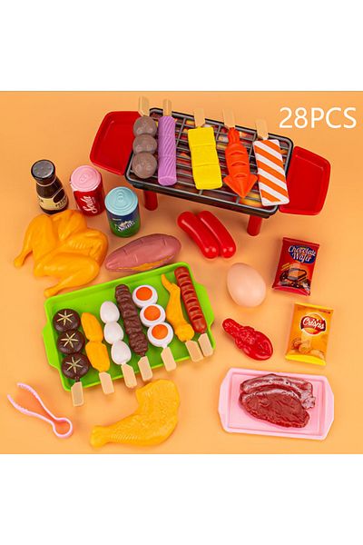 Choice Complete simulate Play Kitchen Set for Kids Simulation Food Cookware BBQ Educational Role Play To...