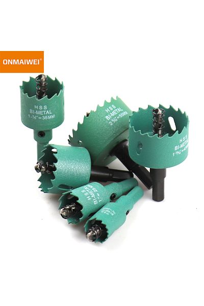 onmaiwei 1 Pc 16-200mm Bimetal Wood Hole Saw Drill Bit HSS Steel New M42 Core Hole Saw Suitable For Downli...