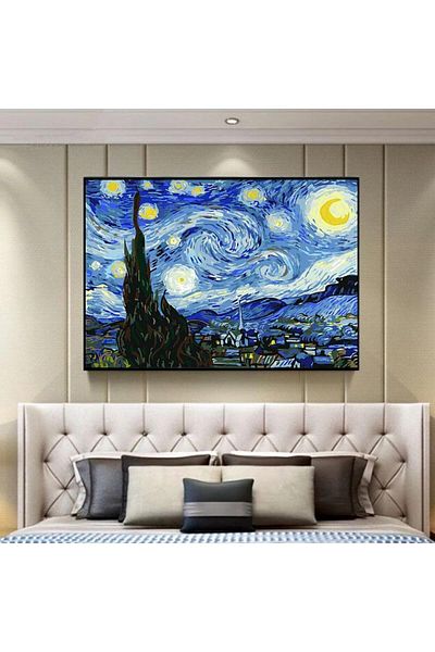 Choice Other 30 * 40cm Diy Round Diamond Handmade Diamond Painting Landscape Van Gogh's Starry Sky Pattern