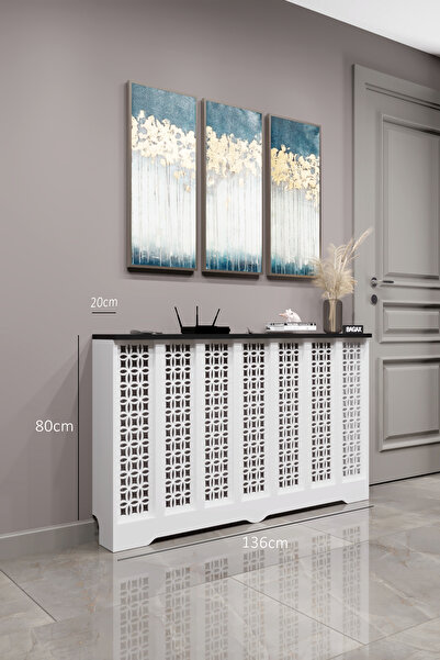 BAGAX Ayasofya Model, Beyaz Üstü Siyah Renk,iç Ölçü 136 Cm Dış Ölçü 140 Cm Pe...