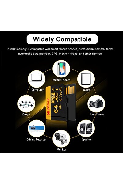 Kodak Micro SD Memory Card 512GB 256GB UP TO 90MB/s Class10 U3 32GB 64GB 128GB TF Card 4K HD For ...
