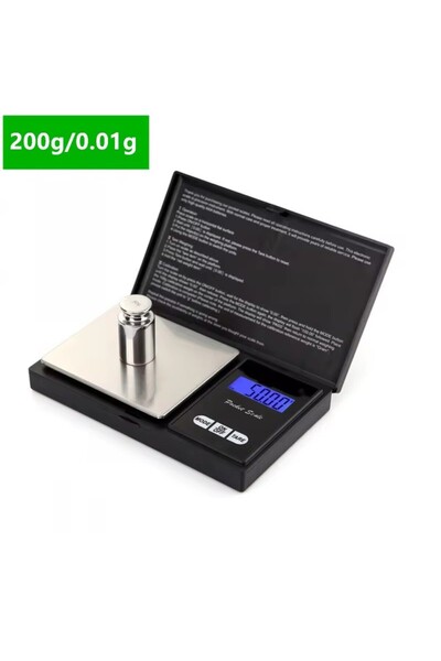 JUANJUAN 200 جرام 0.01 جرام 1000 جرام 0.1 جرام / 200 جرام 0.01 جرام / 500 جرام 0.01 جرام ميزان إلكتروني محمول للمجوهرات وزن جرام الذهب بالا