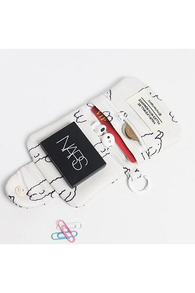 Choice Off White 1pc Zero Wallet Female Student Cute Storage Bag Canvas Fresh Coin Cdd Card Bag Versatile F