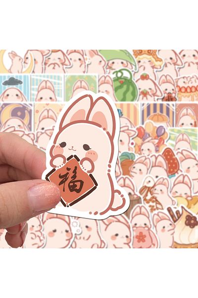 Choice 50pcs-random 50pcs Scrapbooking Stickers Kawaii Rabbit Decorative Label Sticker For Diy Art Craft Pl