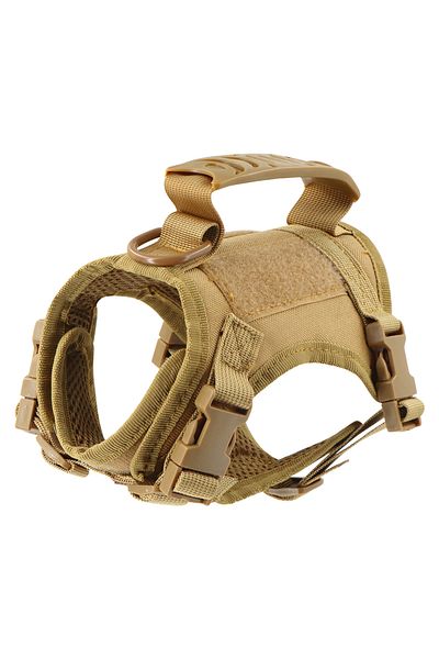 Choice Brown Harness Tactical Puppy Harness Leash For Small Dogs Cats Adjustable Kitten Vest For Military S