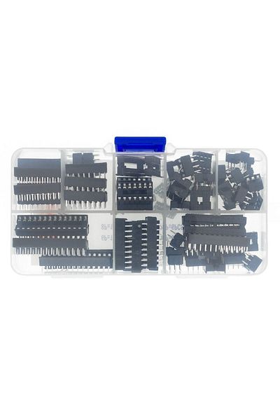 Choice 66PCS/lot with Box DIP IC Sockets Adaptor Solder Type Socket Kit 6 8 14 16 18 20 24 28 Pin DIP-6 ...