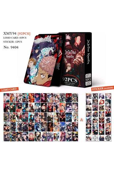 Choice Jujutsu Kaisen 9404 92pcs/set Anime Sticker Card Jujutsu Kaisen Stickers Lomo Card Photo Card For Fa