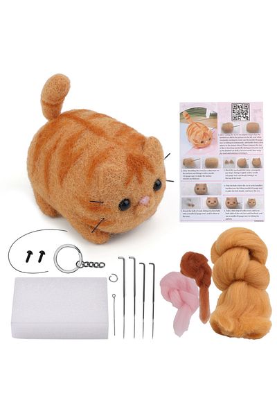 Choice Type2 Kraball Non-finished Dog Cat Handmade Wool Felting Material Package For Doll Making Toy Diy Ch