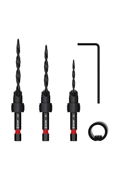 Choice Hexagonal 5pcs Drill Bit Set Ezarc 5/8pcs Countersink Drill Bit Set Tapered Drill Bits Counter Sinke