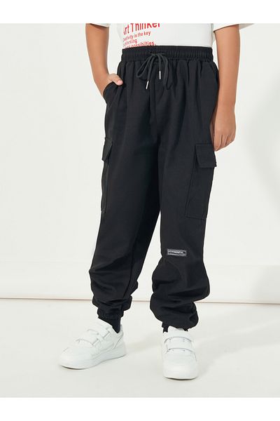 Styli Relaxed Fit Cargo Pants with Drawstring