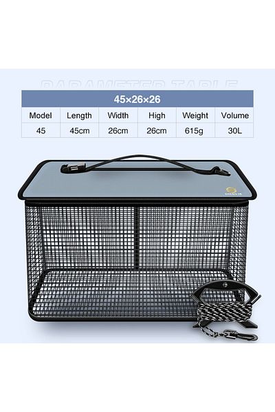 Choice Metal Net 45cm Folding Fish Guard Net Metal Eva Thicken Bucket Live Fish Barreled Fishing Box Fishin