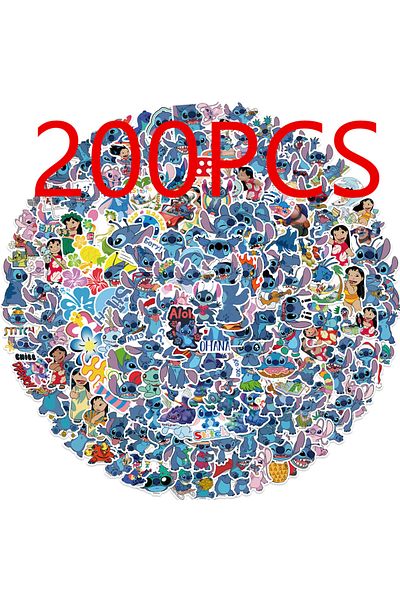 Miniso 50PCS 50/100/200Pcs Cute Cartoon Lilo Stitch Stickers Graffiti for Scrapbook Laptop Phone Luggage Sk